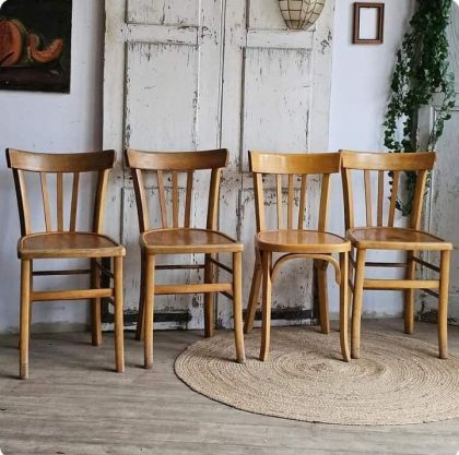 Anciennes chaises de bistrot Luterma lot de 4