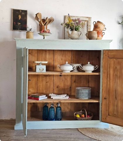 Ancien grand buffet vaisselier massif /bibliothèque étagères