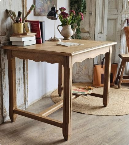 Ancienne table de ferme en chêne bureau repas