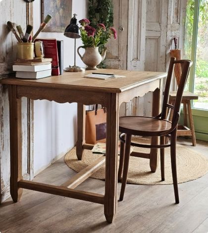 Ancienne table de ferme en chêne bureau repas