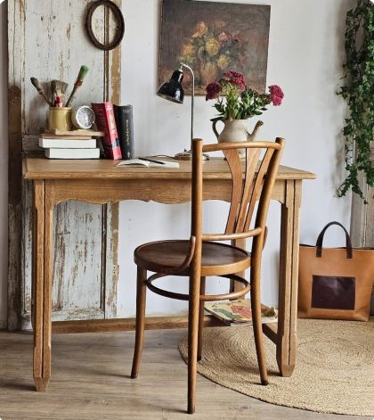 Ancienne table de ferme en chêne bureau repas