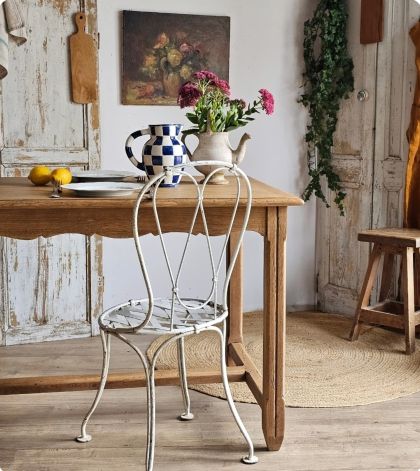 Ancienne table de ferme en chêne bureau repas