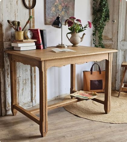 Ancienne table de ferme en chêne bureau repas