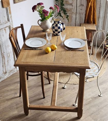 Ancienne table de ferme en chêne bureau repas