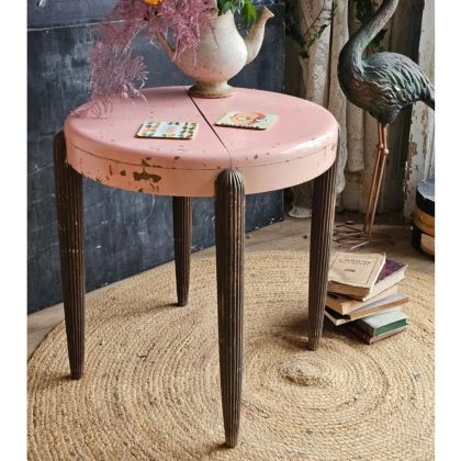 Ancien guéridon , petite table basse dans sa patine art déco