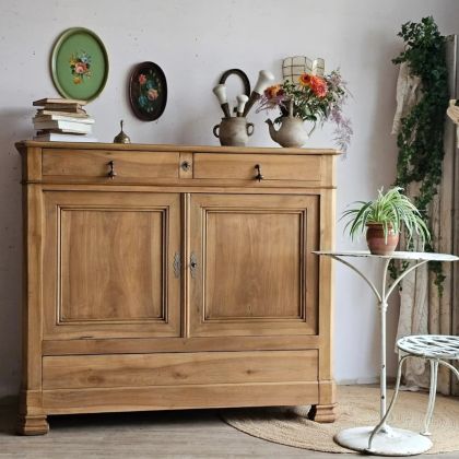 Ancien grand bahut buffet en noyer 20e siècle