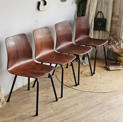 Set de 4 de chaises Pagwood par Pagholz Flötotto années 60