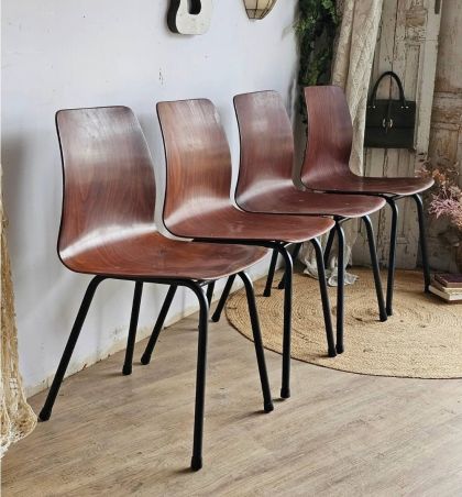 Set de 4 de chaises Pagwood par Pagholz Flötotto années 60