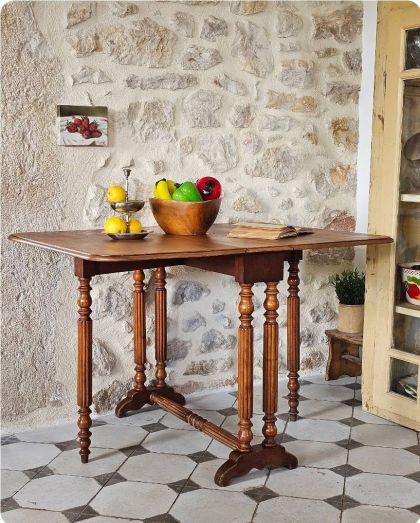 Ancienne table Gateleg fin XIXe / début XXe