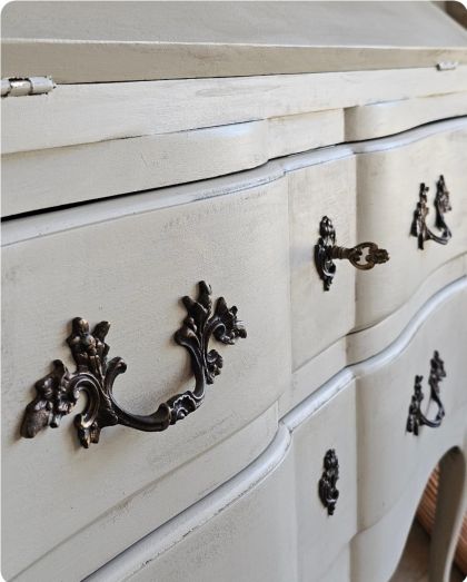 Ancienne commode scriban / secrétaire style Louis XV début XXe