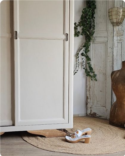 Ancienne grande armoire penderie portes coulissantes années 30/40