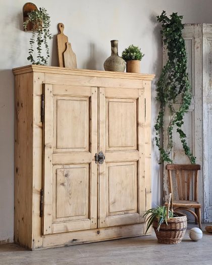 Ancienne armoire d'atelier brut étagères Buffet bibliothèque
