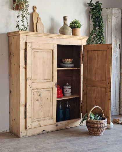 Ancienne armoire d'atelier brut étagères Buffet bibliothèque