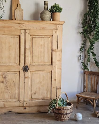 Ancienne armoire d'atelier brut étagères Buffet bibliothèque