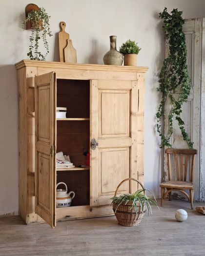 Ancienne armoire d'atelier brut étagères Buffet bibliothèque