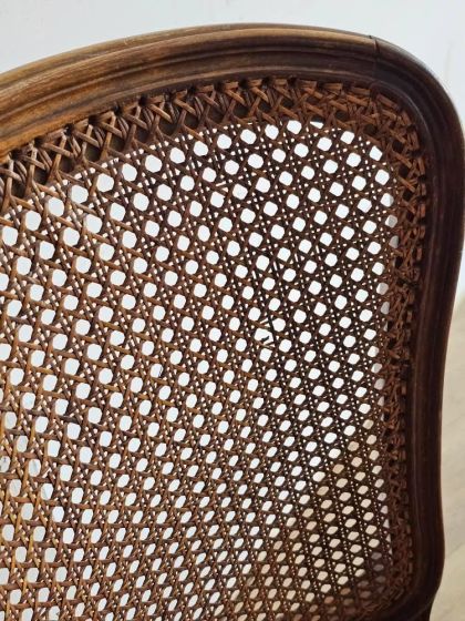Suite de 4 chaises cannées style Louis XV - la capucine bleue