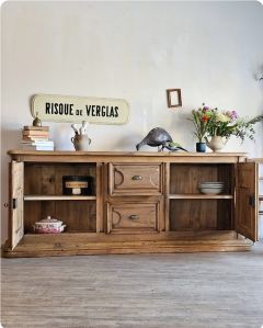 Ancien grand buffet massif début XXe.