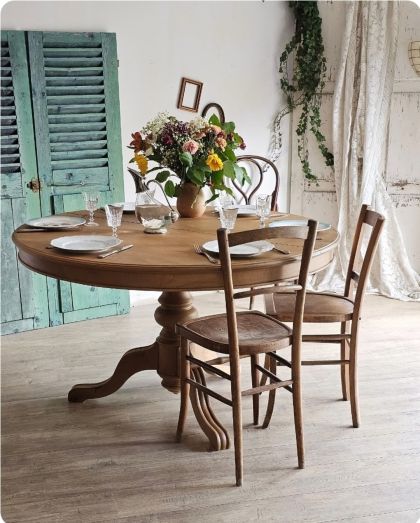 Grande table modulable style Louis Philippe 380 cm