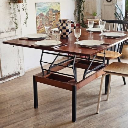 Table modulable portefeuille vintage design industriel