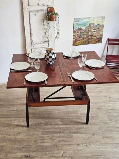 Table modulable portefeuille vintage design industriel