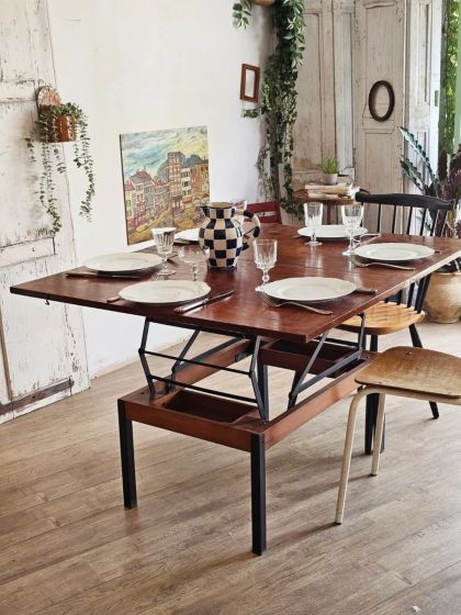 Table modulable portefeuille vintage design industriel