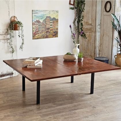 Table modulable portefeuille vintage design industriel