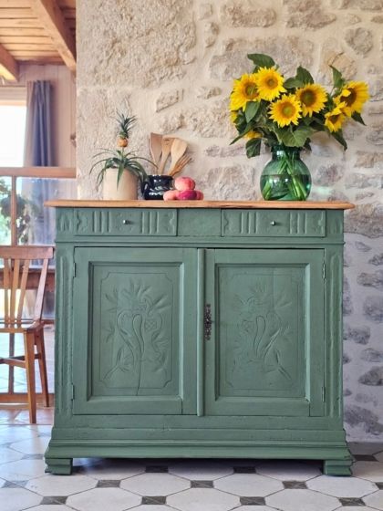 Ancien buffet bas fin 19e / début 20e 2 tiroirs 2 portes
