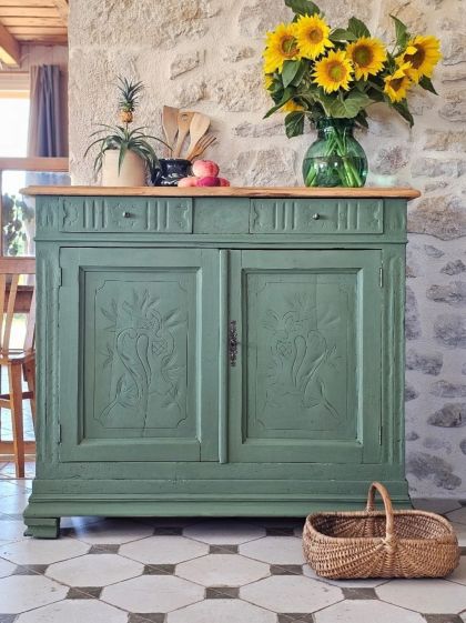 Ancien buffet bas fin 19e / début 20e 2 tiroirs 2 portes