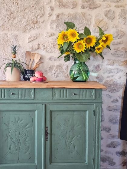 Ancien buffet bas fin 19e / début 20e 2 tiroirs 2 portes