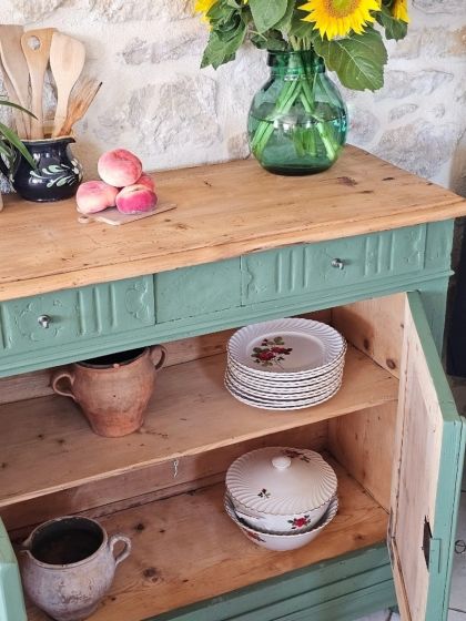 Ancien buffet bas fin 19e / début 20e 2 tiroirs 2 portes