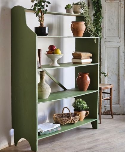 Ancienne grande étagère d'atelier bibliothèque vaisselier