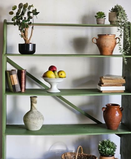 Ancienne grande étagère d'atelier bibliothèque vaisselier