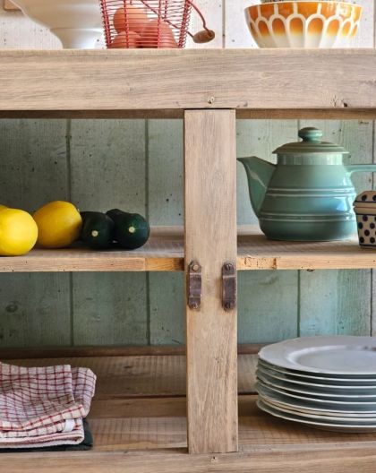 Ancien grand garde-manger début 20e chêne et sapin