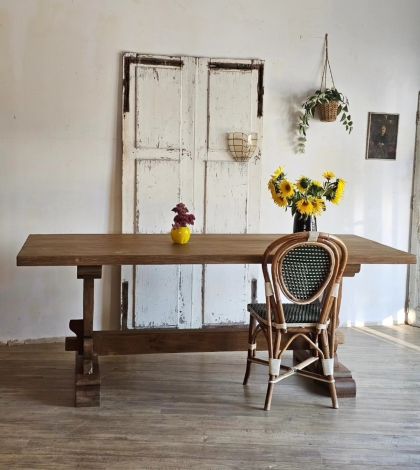 Ancienne grande table monastère massive
