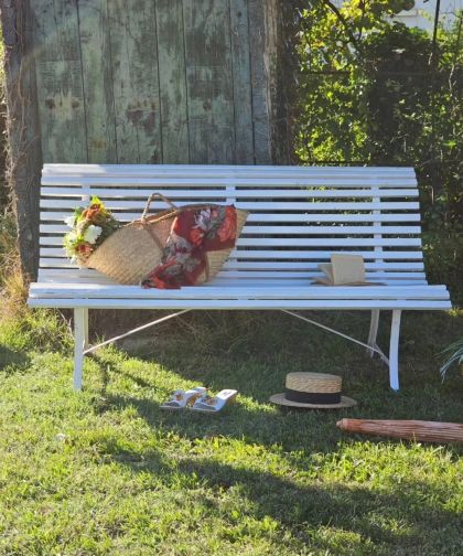 Ancien grand banc public banc de jardin