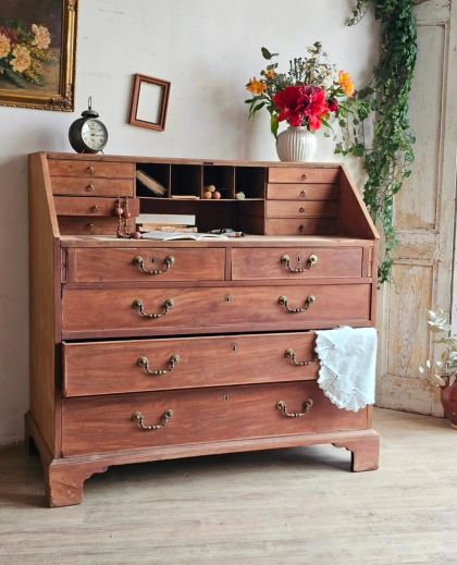 Ancien commode bureau massif début 20e