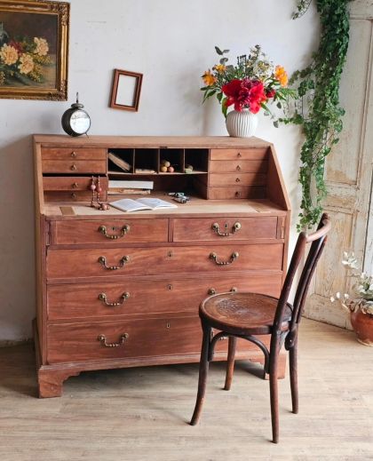 Ancien commode bureau massif début 20e