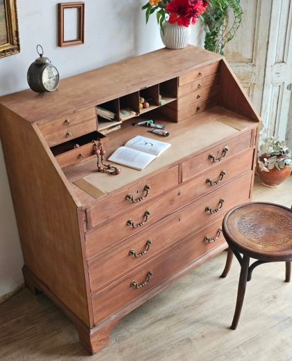 Ancien commode bureau massif début 20e