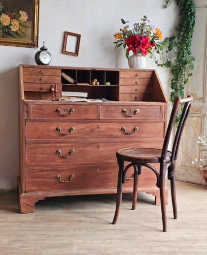 Ancien commode bureau massif début 20e