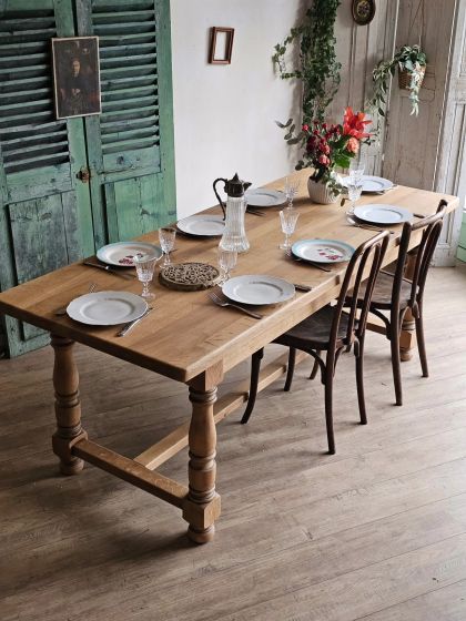 Grande table de ferme en chêne