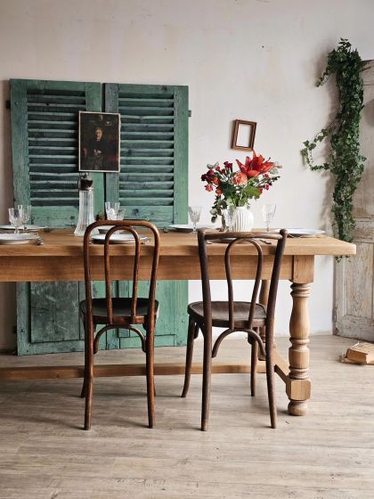 Grande table de ferme en chêne
