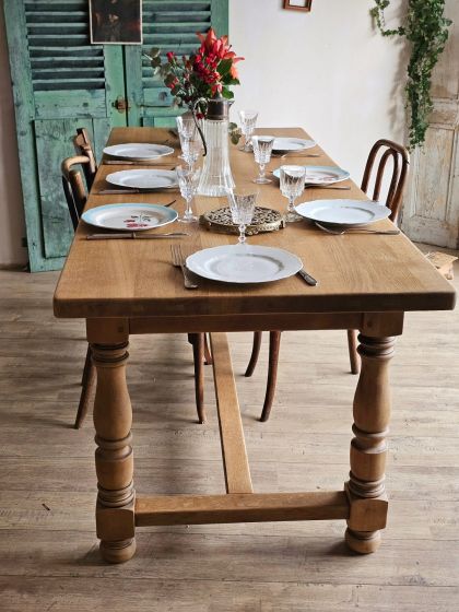 Grande table de ferme en chêne