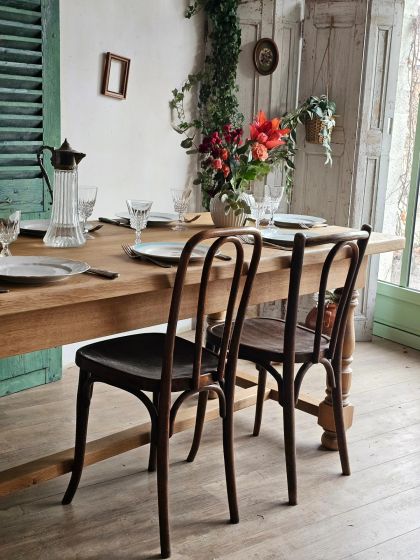 Grande table de ferme en chêne