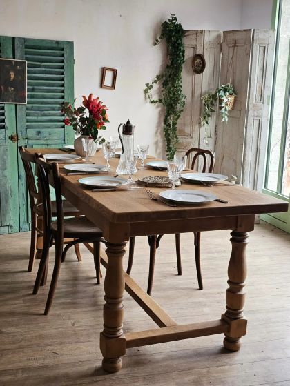 Grande table de ferme en chêne