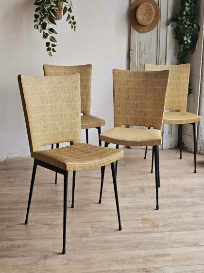 Suite de 4 chaises Colette Gueden années 50