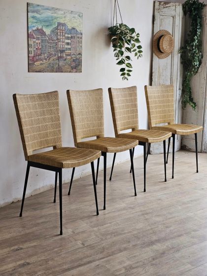Suite de 4 chaises Colette Gueden années 50