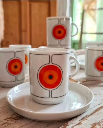 Service à café Thomas-Rosenthal Eclipse en porcelaine 1970