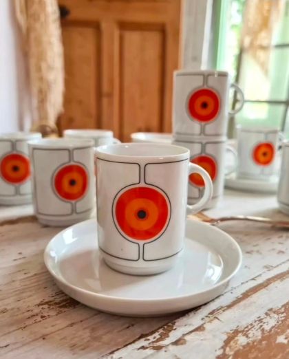 Service à café Thomas-Rosenthal Eclipse en porcelaine 1970