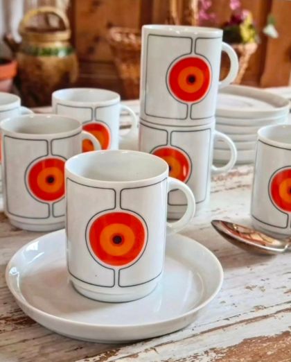 Service à café Thomas-Rosenthal Eclipse en porcelaine 1970