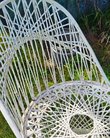 6 chaises en fibre de verre filée de Russell Woodard années 60